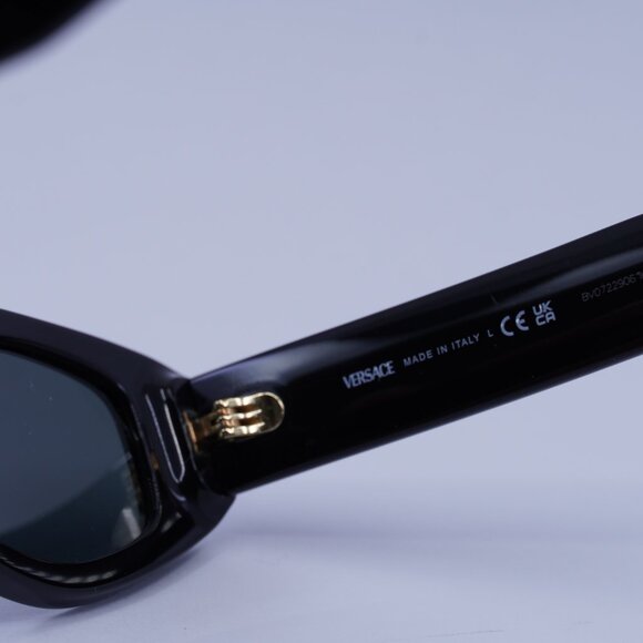 Versace VE4487 GB1/87 Sunglasses Black Rectangle Frame, Dark Grey Lenses main image 7